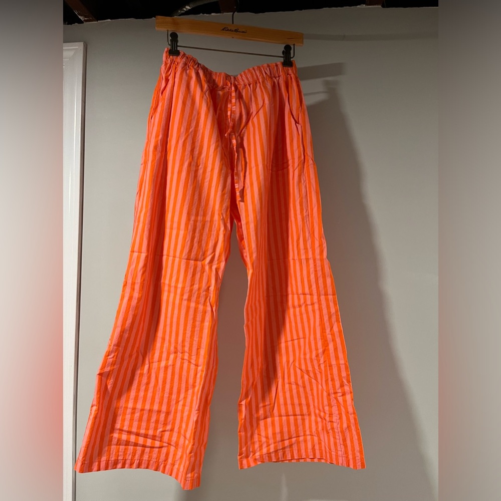 Susmie’s Orange and Pink Striped Wide Legged Pants, size medium